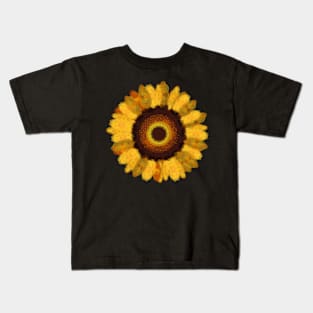 Spirograph collage sunflower Kids T-Shirt